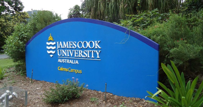 James Cook University sign